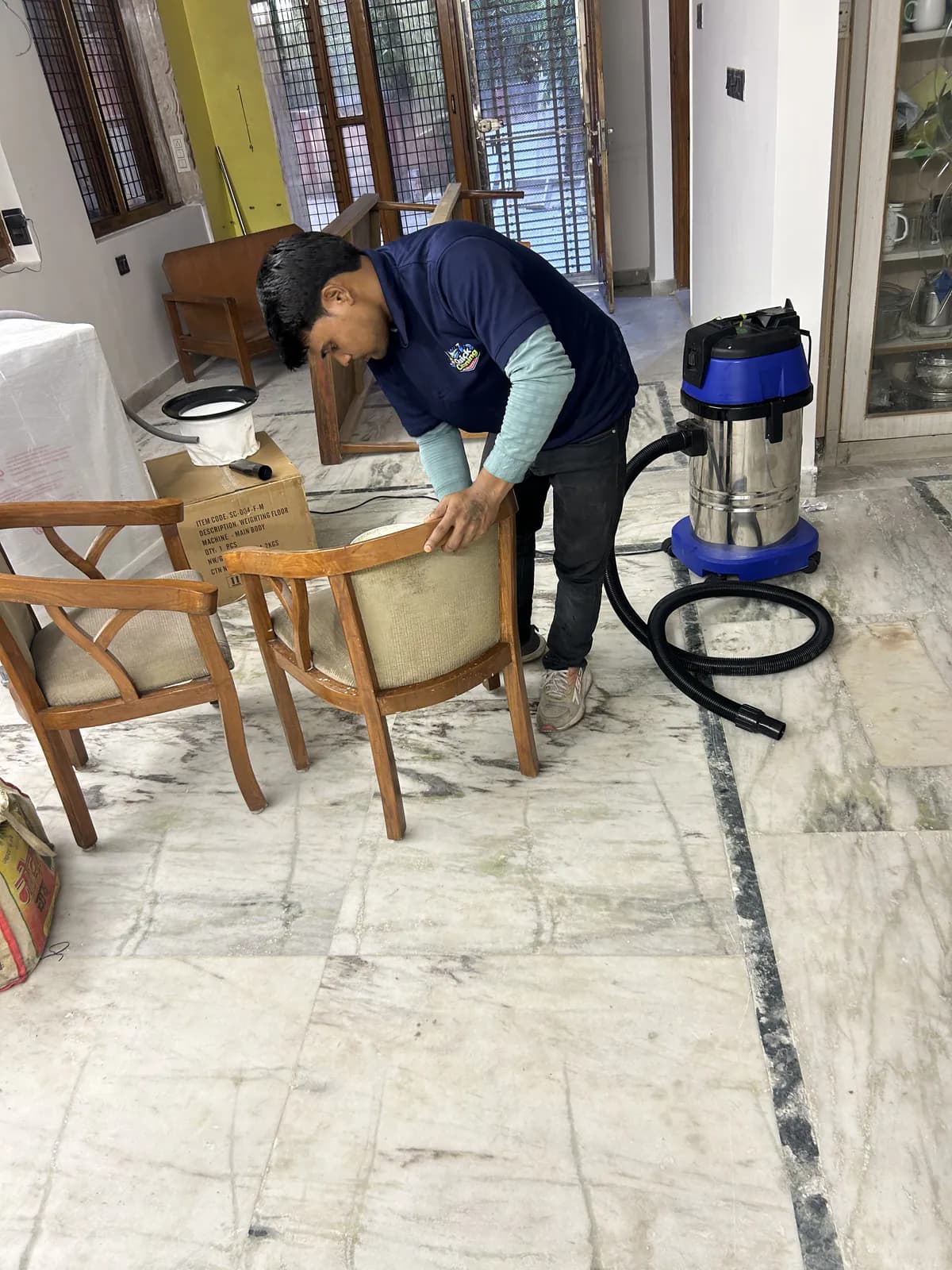 Professional floor cleaning result