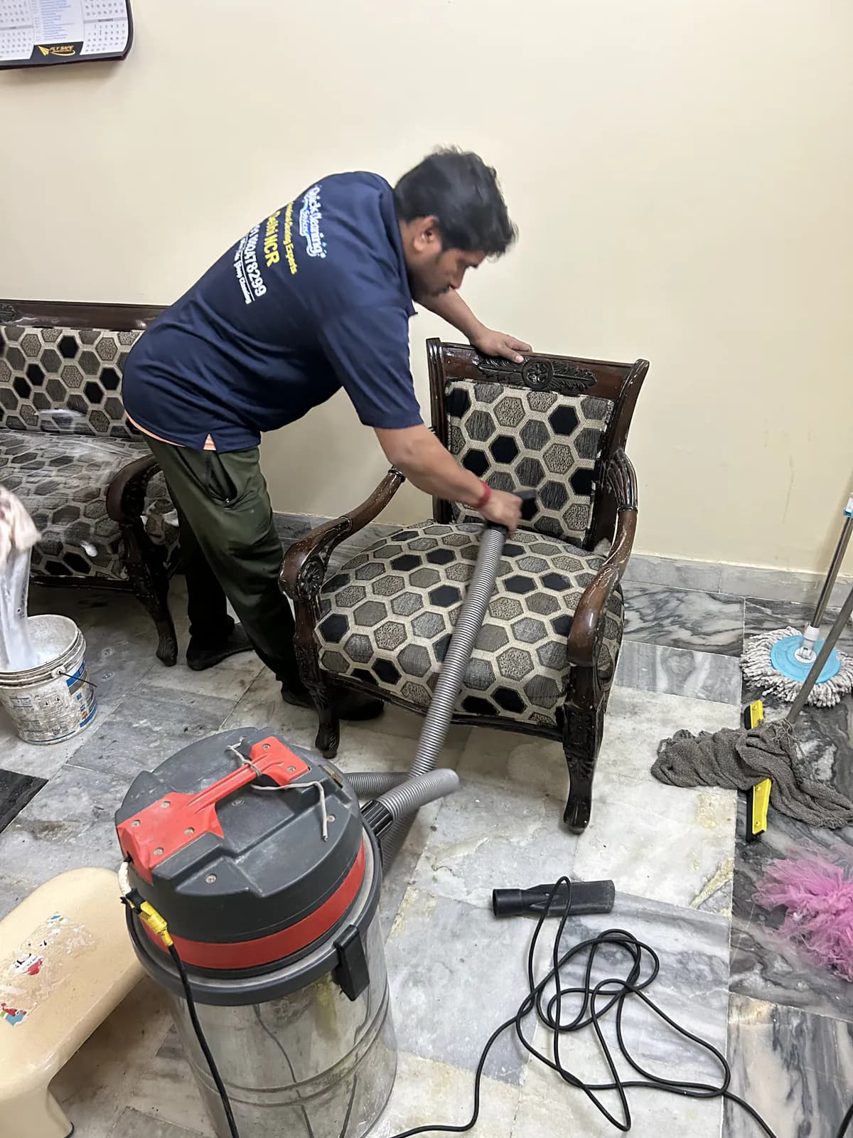 Professional upholstery cleaning